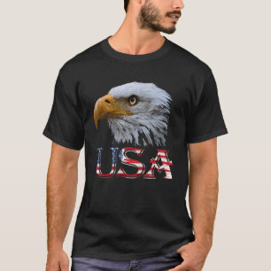 Bald Adler mit der US-Flagge Flag und Liebe T-Shirt