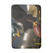 Bald-Adler mit einem Fußball Badematte (Vorderseite Vertikal)