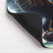 Bald-Adler mit einem Fußball Mousepad (Ecke)