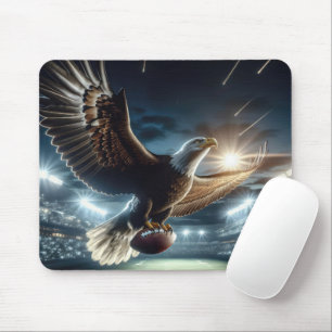 Bald-Adler mit einem Fußball Mousepad
