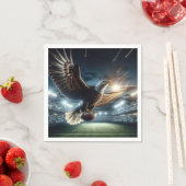Bald-Adler mit einem Fußball Serviette (Beispiel)