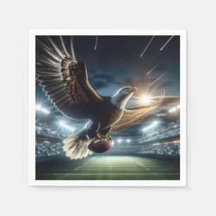 Bald-Adler mit einem Fußball Serviette