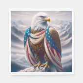 Bald Adler mit einer Träne und amerikanischer Flag Serviette (Vorderseite)
