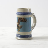 Bald-Adler mit Fisch Bierglas (VorderseiteRechts)
