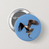 Bald-Adler mit Fisch Button (Vorne & Hinten)