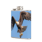 Bald-Adler mit Fisch Flachmann (Links)
