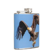 Bald-Adler mit Fisch Flachmann (Rechts)