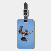 Bald-Adler mit Fisch Gepäckanhänger (Vorderseite vertikal)