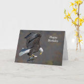 Bald-Adler mit Fisch Karte (Gelbe Blume)