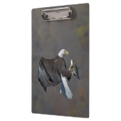Bald-Adler mit Fisch Klemmbrett (Links)