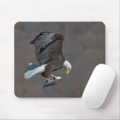 Bald-Adler mit Fisch Mousepad (Mit Mouse)