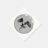 Bald-Adler mit Fisch Serviette (Ecke)