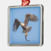Bald-Adler mit Fisch Silbernes Ornament (Links)