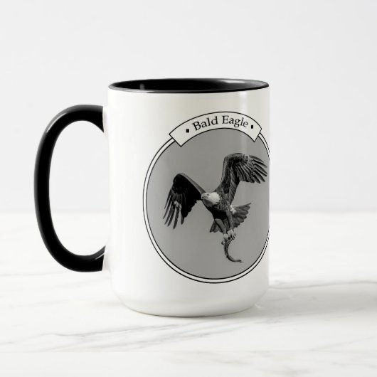 Bald-Adler mit Fisch Tasse (Links)