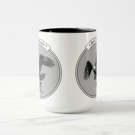 Bald-Adler mit Fisch Tasse (Zentrum)
