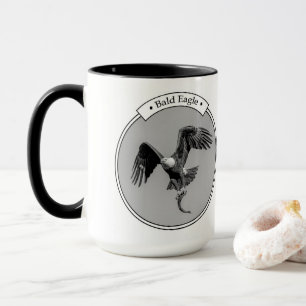 Bald-Adler mit Fisch Tasse