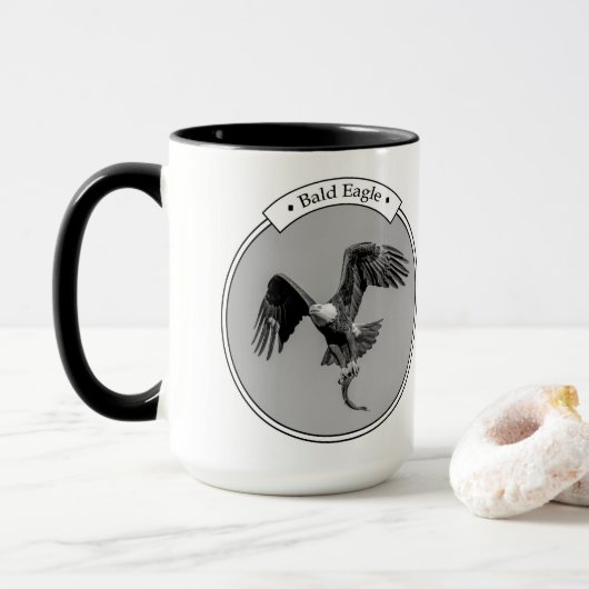 Bald-Adler mit Fisch Tasse (Mit Donut)