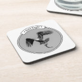Bald-Adler mit Fisch Untersetzer (Linke Seite)