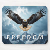 Bald Adler mit FREEDOM Text Mousepad (Vorne)