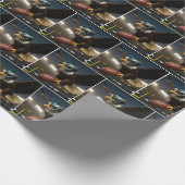 Bald Adler mit Fußball und Helm Geschenkpapier (Ecke)