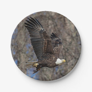 Bald-Adler mit Katfisch Pappteller