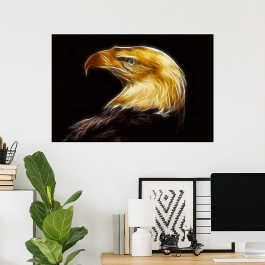 Bald Adler mit Power-Plakat Poster (Heimbüro)