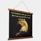 Bald Adler mit Power Wandteppich Mit Holzrahmen (Gewinkelt)