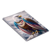 Bald Adler mit Tränen und amerikanischer Flagge Notizblock (Rechte Seite)