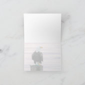 Bald-Adler mit unscharfer Fotografie von Fischen Dankeskarte (Innenseite)