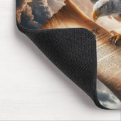 Bald-Adler mit US-Verfassung fliegen Mousepad (Ecke)