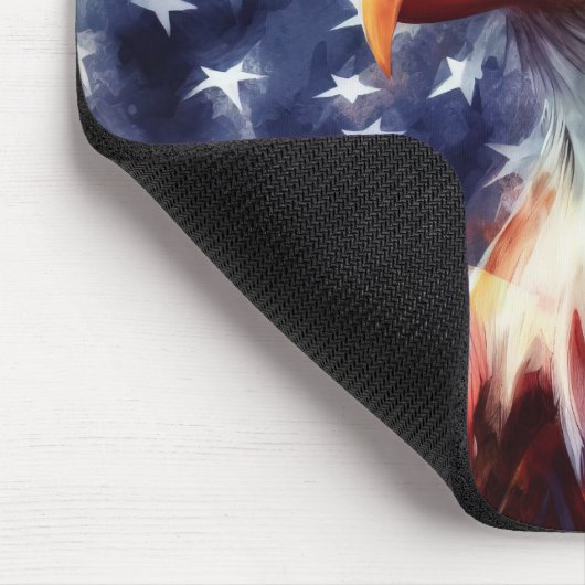 Bald-Adler mit USA-Flagge Mousepad (Ecke)