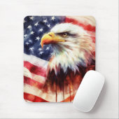 Bald-Adler mit USA-Flagge Mousepad (Mit Mouse)