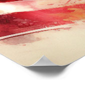 Bald-Adler mit USA-Flagge Poster (Ecke)