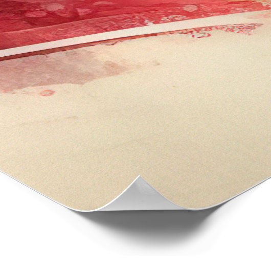 Bald-Adler mit USA-Flagge Poster (Ecke)