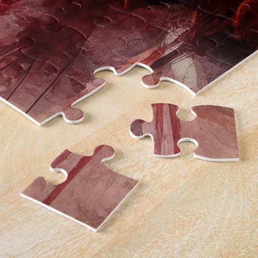 Bald-Adler mit USA-Flagge Puzzle (Seite)