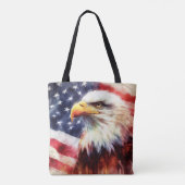Bald-Adler mit USA-Flagge Tasche (Rückseite)