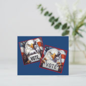 Bald Adler mit Wahlurnen Postkarte (Stehend Vorderseite)