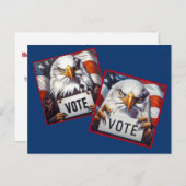 Bald Adler mit Wahlurnen Postkarte (Vorne/Hinten)