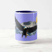 Bald Adler & Mountains Wildlife Tee oder Kaffee Cu Tasse (Zentrum)