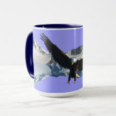 Bald Adler & Mountains Wildlife Tee oder Kaffee Cu Tasse (Vorderseite Links)