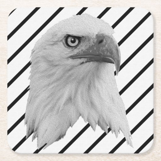 Bald-Adler-Ölfarbe, Rechteckiger Pappuntersetzer (Vorderseite)