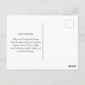 Bald Adler Pinienwald Vintage Natur Postkarte (Rückseite)