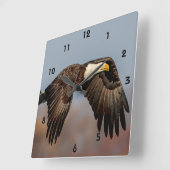 Bald-Adler Quadratische Wanduhr (Winkel)