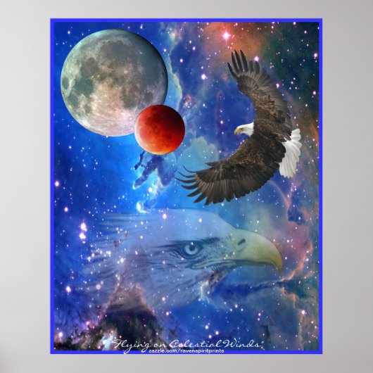 Bald Adler, Raum, Planeten, Galaxien Art Poster (Vorne)