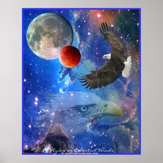 Bald Adler, Raum, Planeten, Galaxien Art Poster (Vorne)