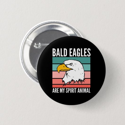 Bald Adler sind mein Geist Tier Button (Vorne & Hinten)