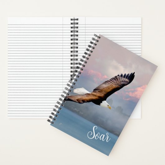 Bald Adler steil über Berge Inspiration Notizblock (Innen)
