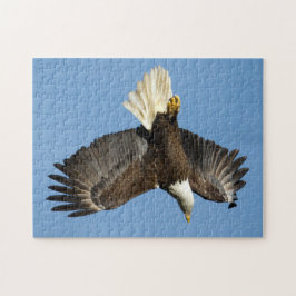 Bald-Adler taucht ins Wasser Puzzle