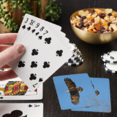 Bald-Adler über Bäumen Spielkarten (In Situ)