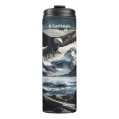 Bald-Adler über gefrorene Gipfel Thermosbecher (Vorderseite)